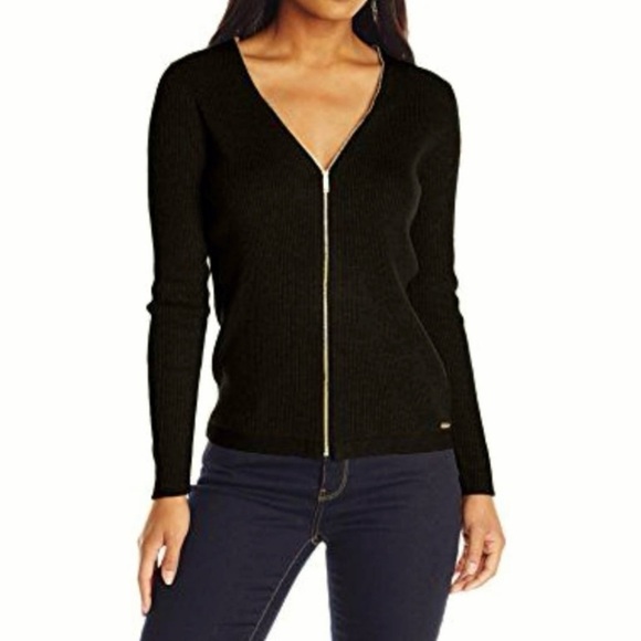 Calvin Klein Sweaters - Calvin Klein Full Zip Ribbed Knit Sweater